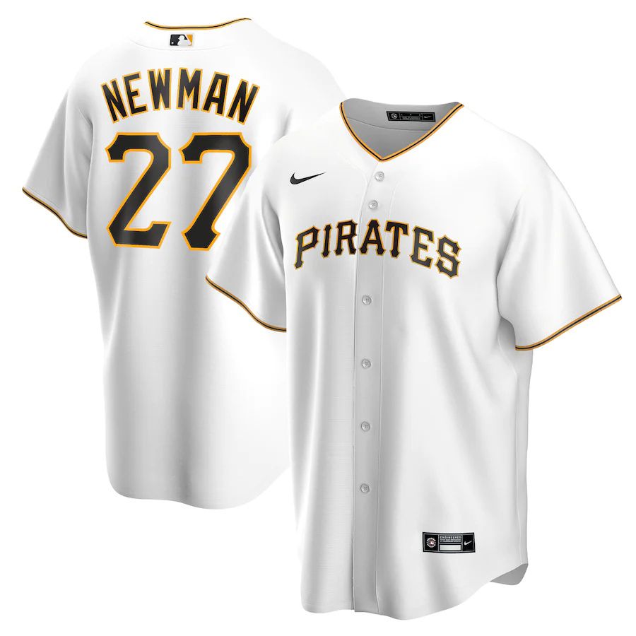 Mens Pittsburgh Pirates #27 Kevin Newman Nike White Home Replica Player Name MLB Jerseys